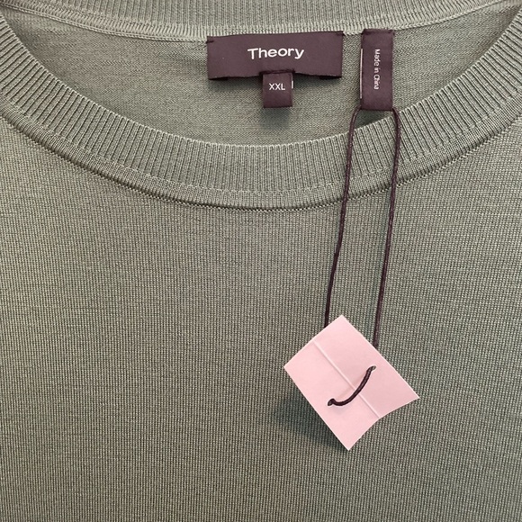 THEORY Crewneck lightweight sweater In green - Picture 13 of 14